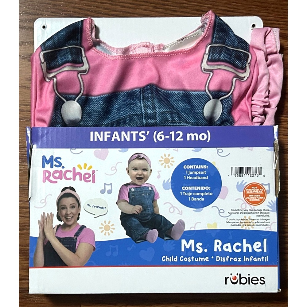 Ms. Rachel Infant Girls Halloween Costume by Rubies Size 6-12 Months New
